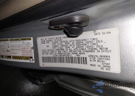 2004 Toyota 4Runner Sr5 V8 from USA, damaged, VIN JTEBT14R340035017